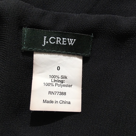 100% Silk J Crew Dress (black, 0) - Picture 3 of 4